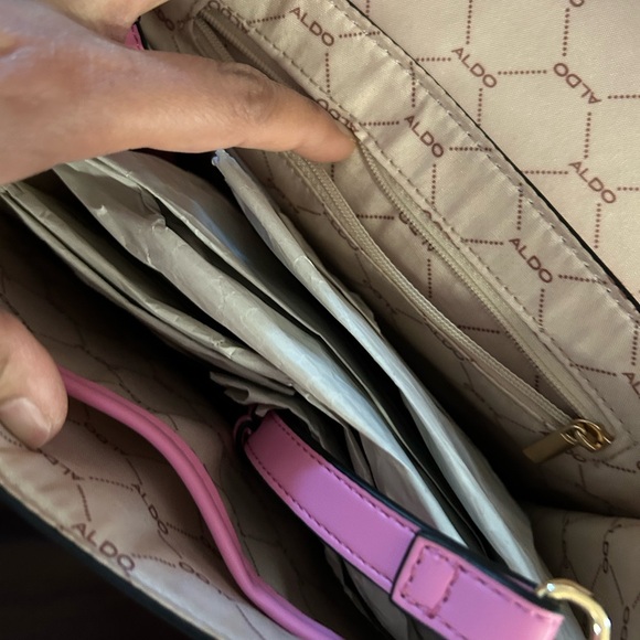 Aldo Pink Satchel with Braided Handle - Picture 4 of 9